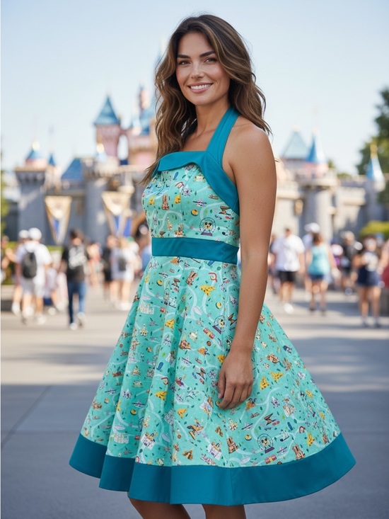 Disney Dresses & Skirts - Disneyland DISNEY Parks The Dress Shop Attractions Retro Style Medium NEW NWT